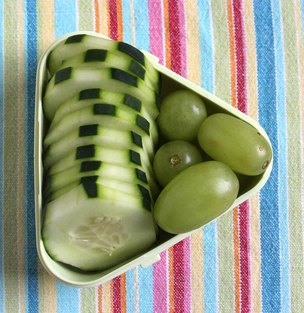 Grapes and cucumbers snack