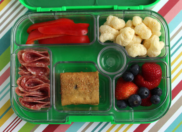 Easy Yumbox lunch for a fifth grader
