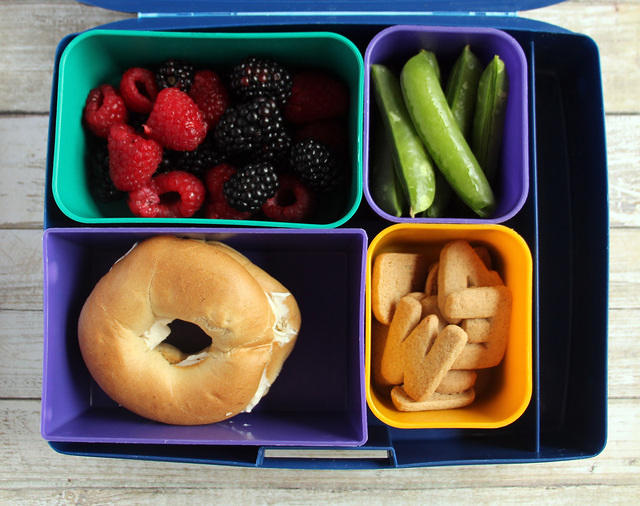 Mini bagel lunch for a big kid