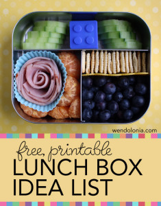 Lunch Box Idea List | Wendolonia