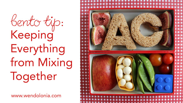 Bento Tip - Keeping Everything from Mixing Together