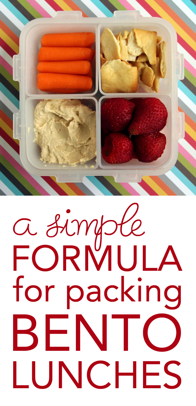 a simple formula for packing bento lunches