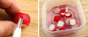 Cut and soak the radishes