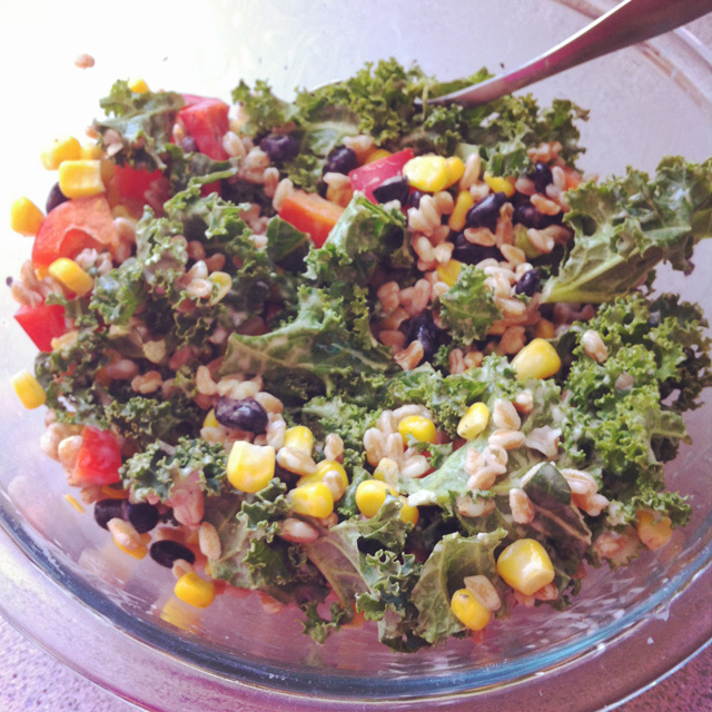 Southwest Kale and Farro Salad