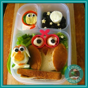 Jackie from Loving Lunches used a cherry cup in a clever way when she was assembling her owl sandwich