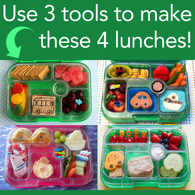 3 Tools, 4 Lunches: four moms use the same tool to make cute (and different!) lunches