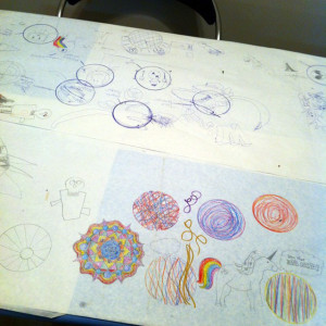 Put paper on the table and let your family doodle for a special treat