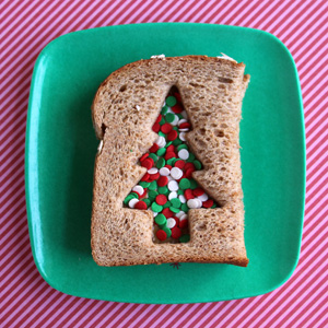 12 Ideas for Fun Christmas Lunches - sprinkle sandwich
