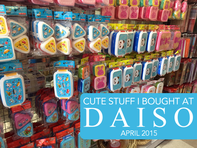 Cute stuff I bought at Daiso - April 2015