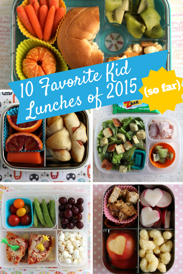 10 Favorite Kid Lunches of 2015 (so far) -- lots of fresh ideas to get me through the end of the school year!