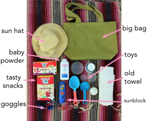 Keep a bag stocked with essentials in your car to streamline trips to the beach