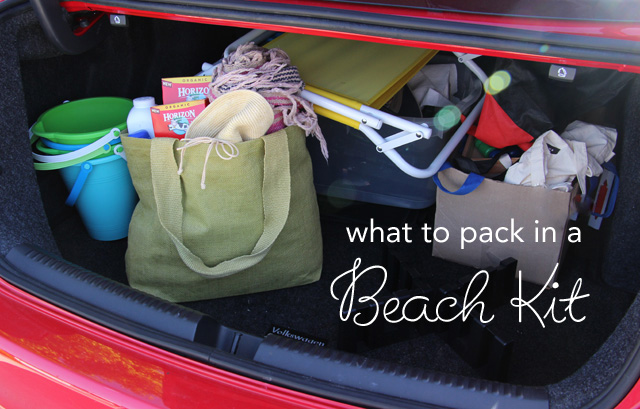 Keep a bag stocked with essentials in your car to streamline trips to the beach (and the pool!)