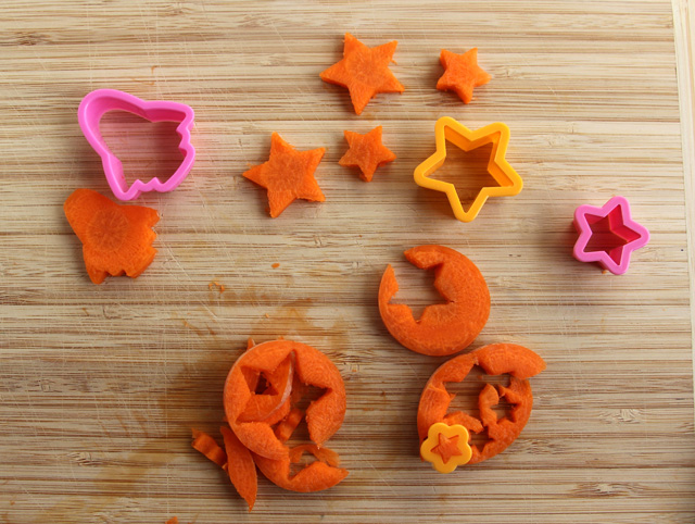 Cutting carrot stars