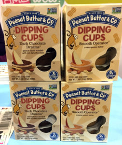 Individual peanut butter dipping cups. The chocolate ones were amazing. Great for lunches.