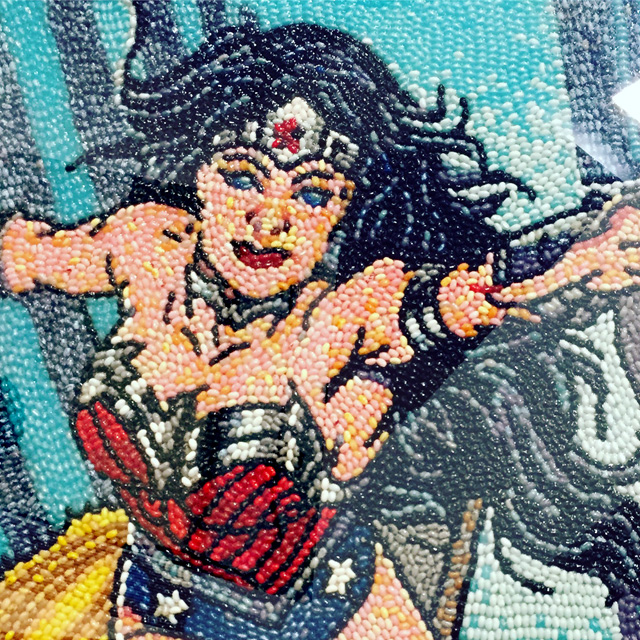 Wonder Woman made out of Jelly Bellies