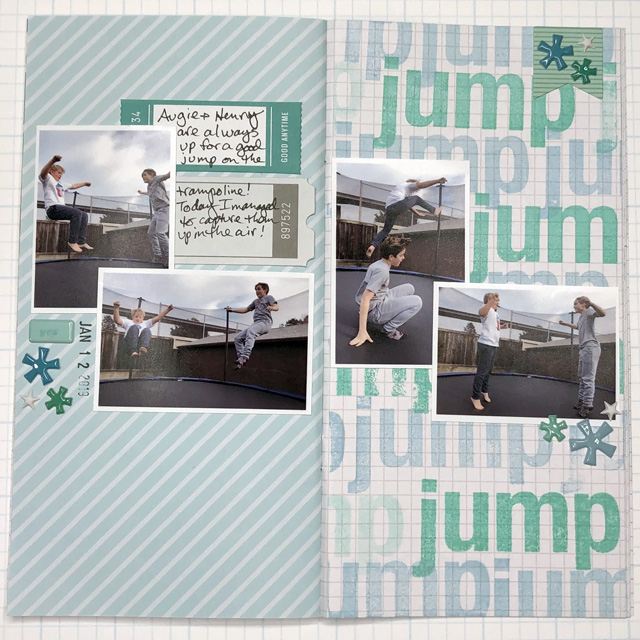 Traveler's Notebook Layout: Jump - Wendolonia
